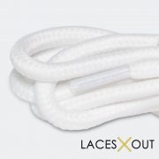 White Rope Shoelaces Side View